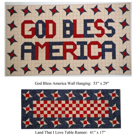 God Bless America Quilt Pattern SP-213 - Paper Pattern