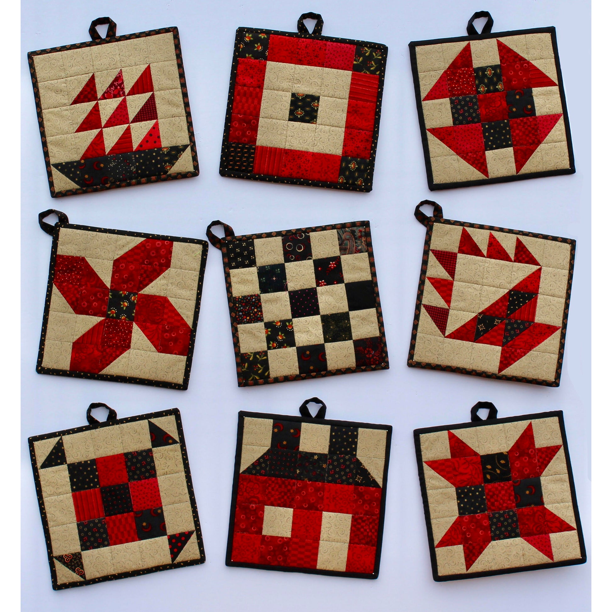 Classic potholders. 9 designs to choose from.