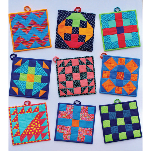 5-Patch Modern Potholder Pattern SP-218e - Downloadable Pattern