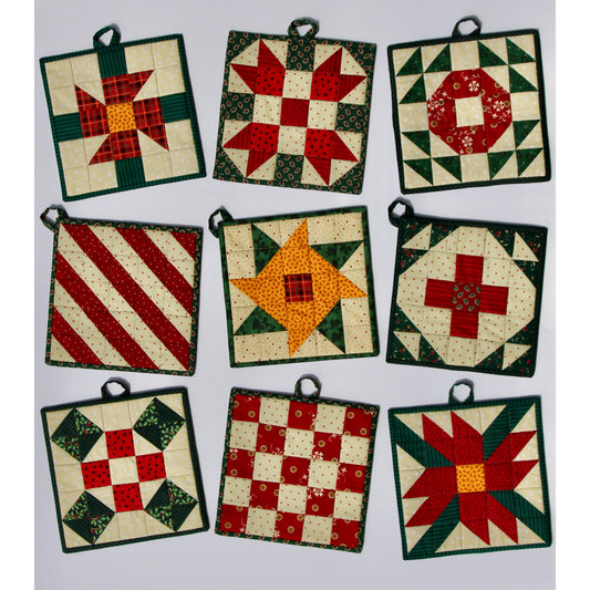 Christmas 5-Patch Potholder Pattern SP-219 - Paper Pattern