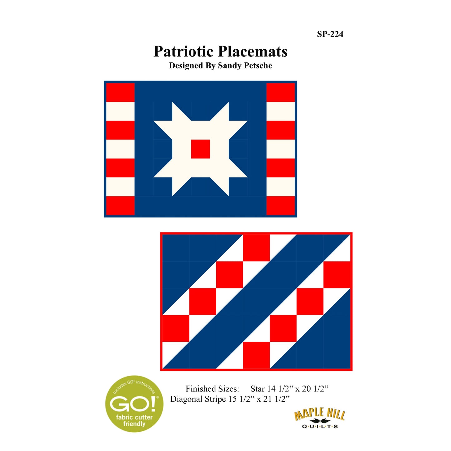 Patriotic Placemats Pattern SP-224 - Paper Pattern