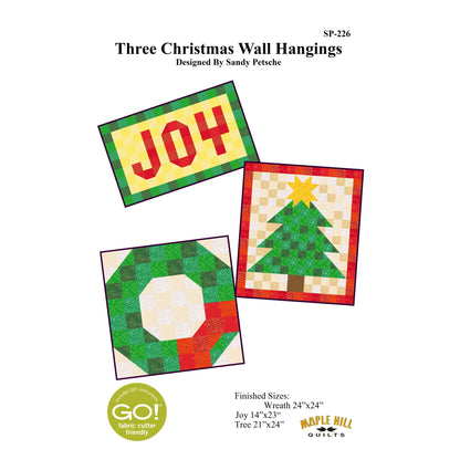 Three Christmas Wall Hangings Pattern SP-226 - Paper Pattern