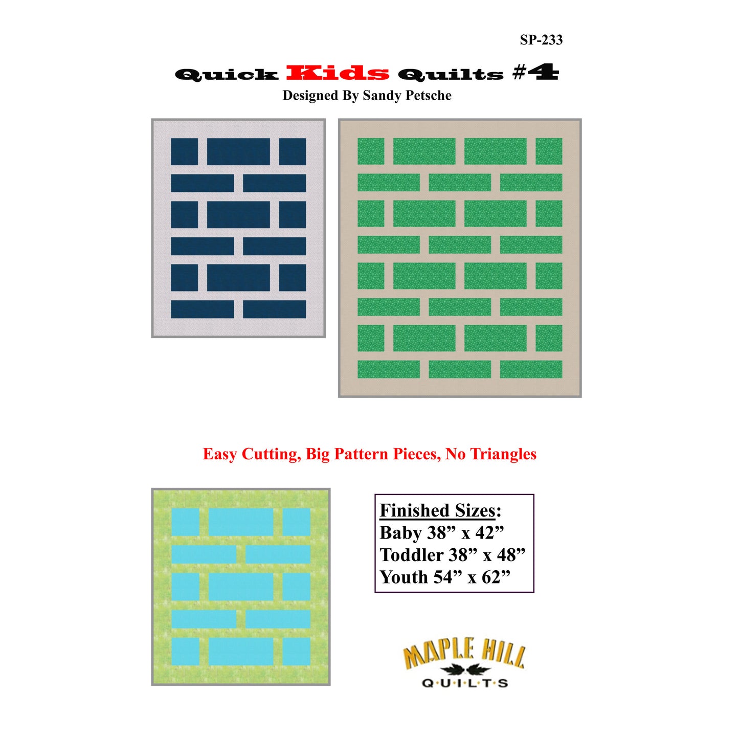 Quick Kids Quilts #4 Pattern SP-233 - Paper Pattern