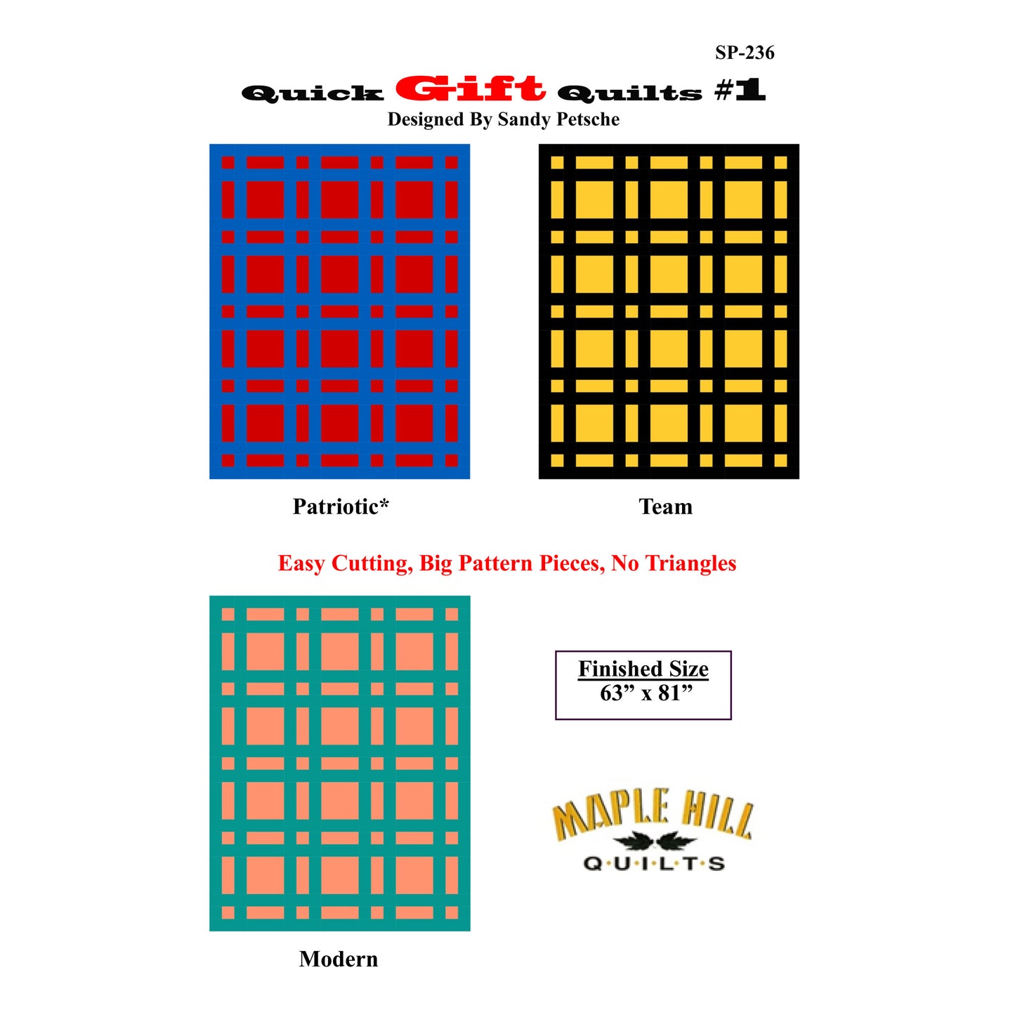 Quick Gift Quilts #1 SP-236e - Downloadable Pattern