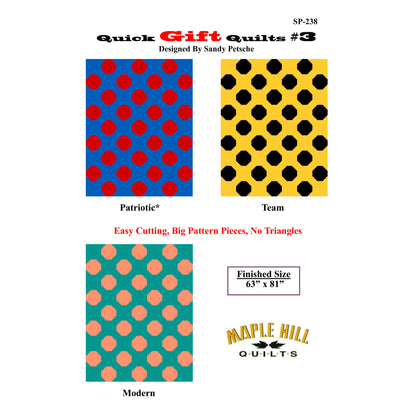 Quick Gift Quilts #3 SP-238e - Downloadable Pattern