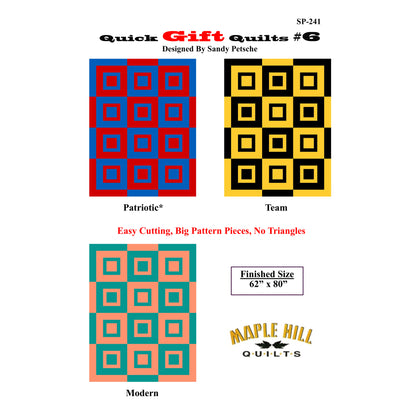 Quick Gift Quilts #6 Pattern SP-241 - Paper Pattern