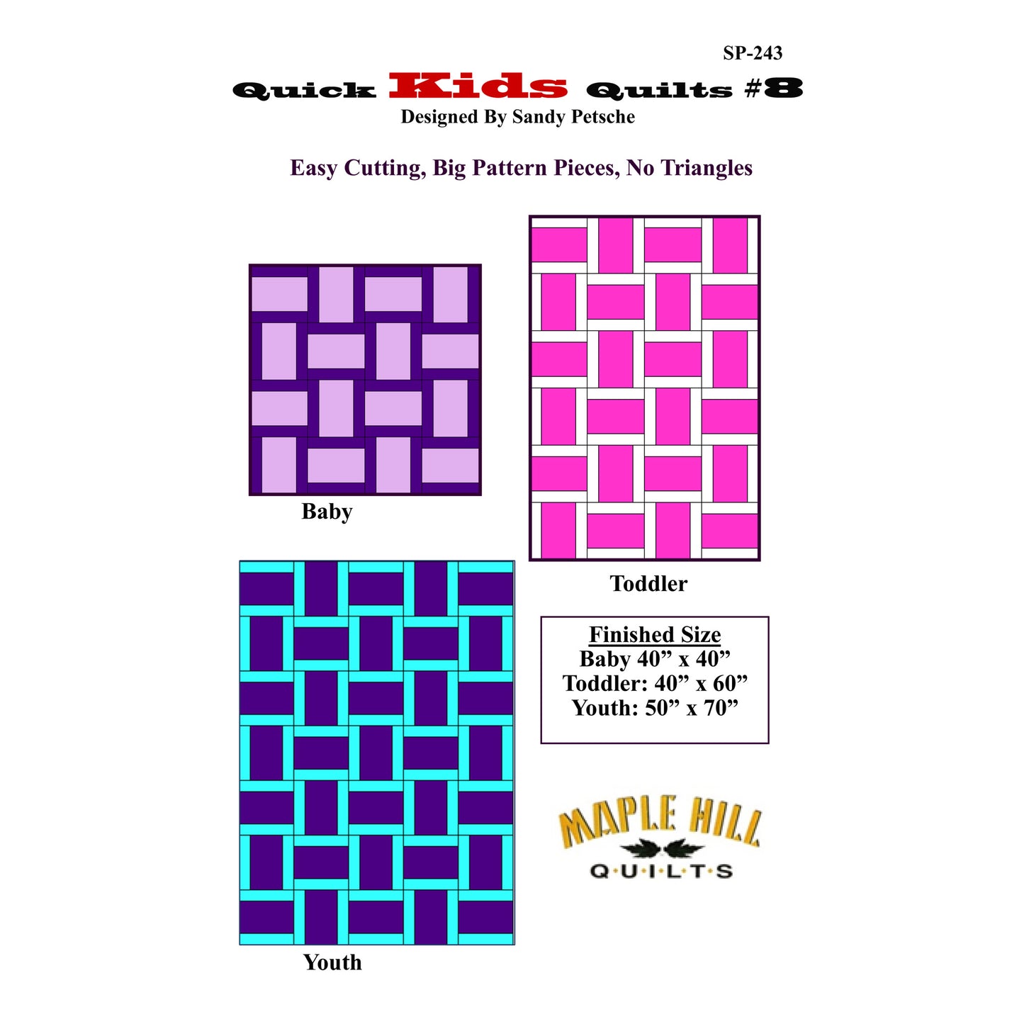 Quick Kids Quilts #8 Pattern SP-243 - Paper Pattern