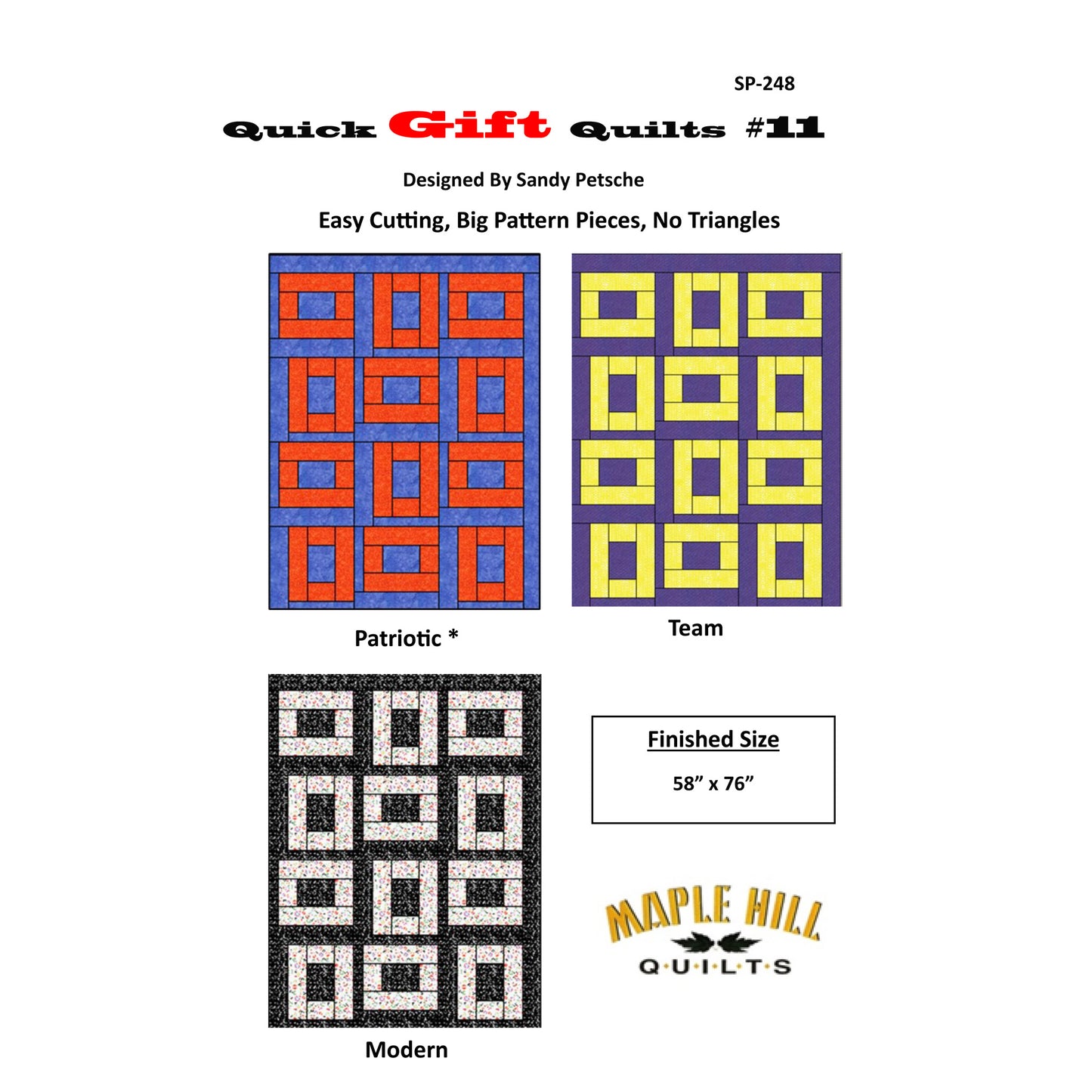 Quick Gift Quilts #11 Pattern SP-248 - Paper Pattern