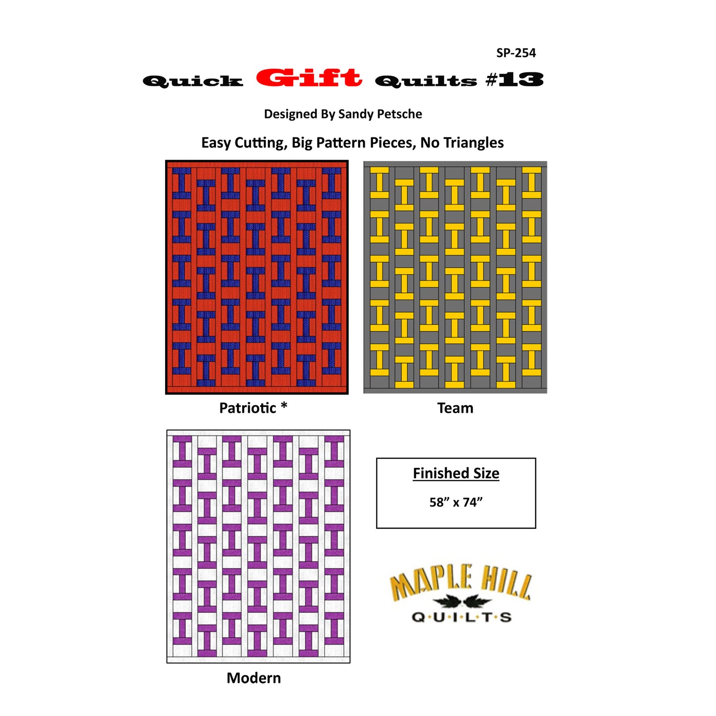 Quick Gift Quilts #13 Pattern SP-254 - Paper Pattern
