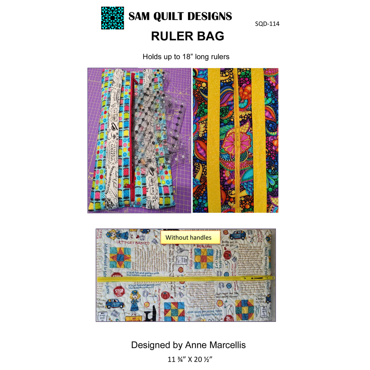 Moda Ruler Bag Ruler Bag SQD-114e - Downloadable Pattern – QuiltWoman.com