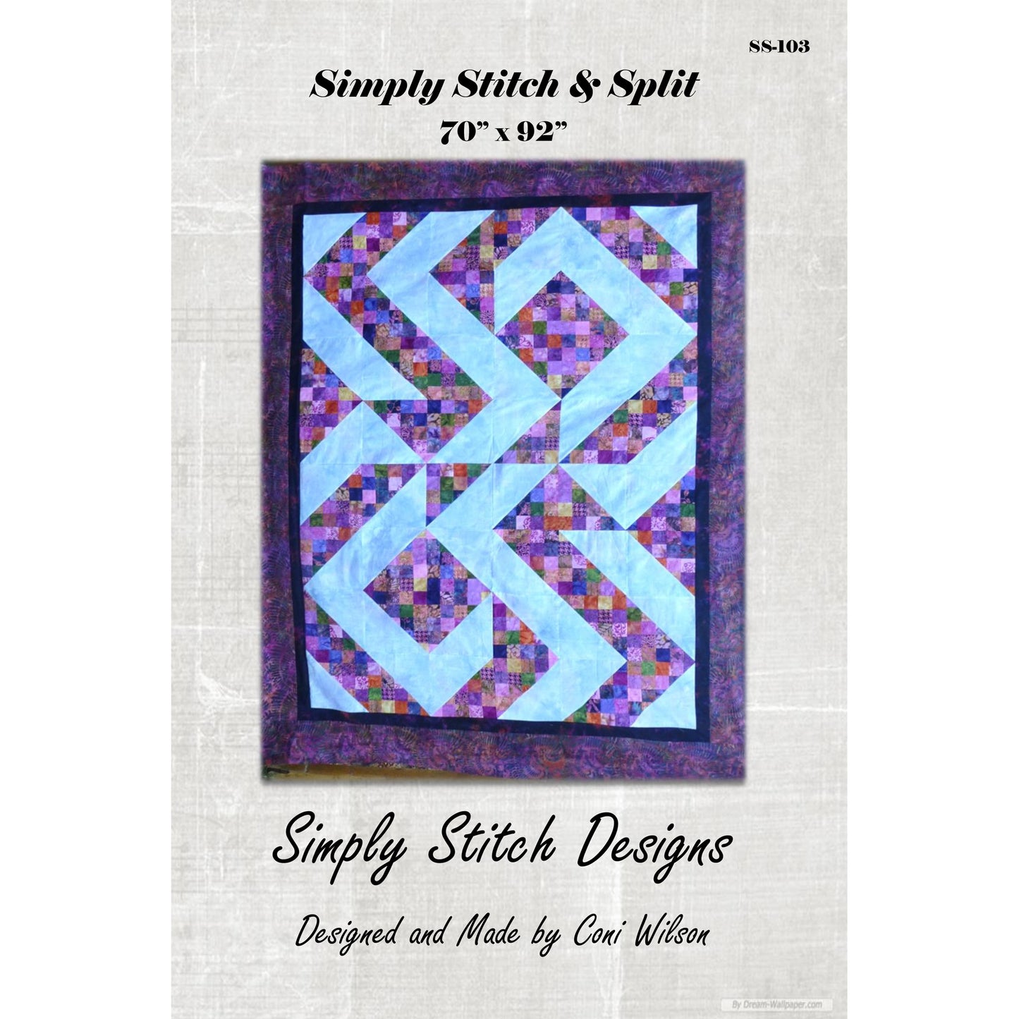 Simply Stitch & Split Quilt Pattern SS-103 - Paper Pattern