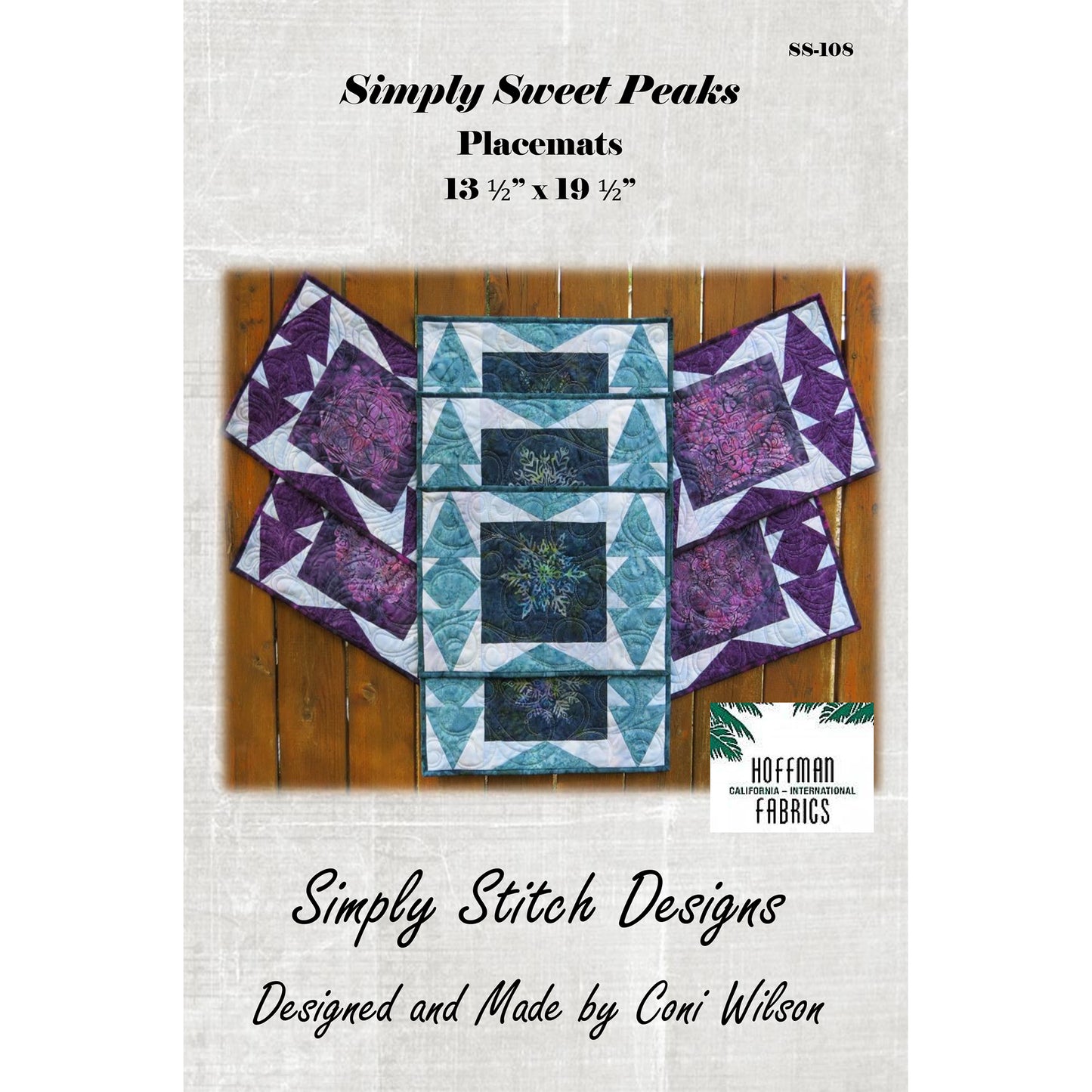 Simply Sweet Peaks Placemats Pattern SS-108w - Wholesale Product