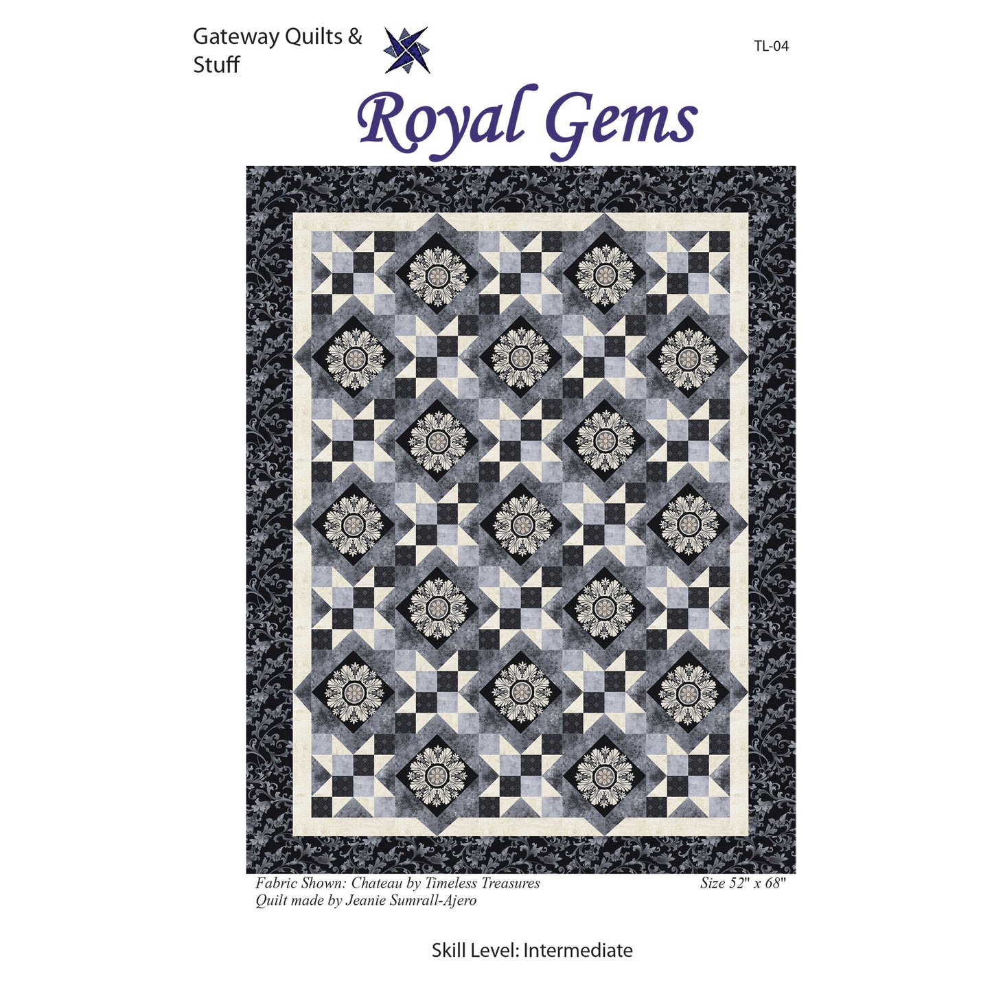 Royal Gems Quilt Pattern TL-04 - Paper Pattern