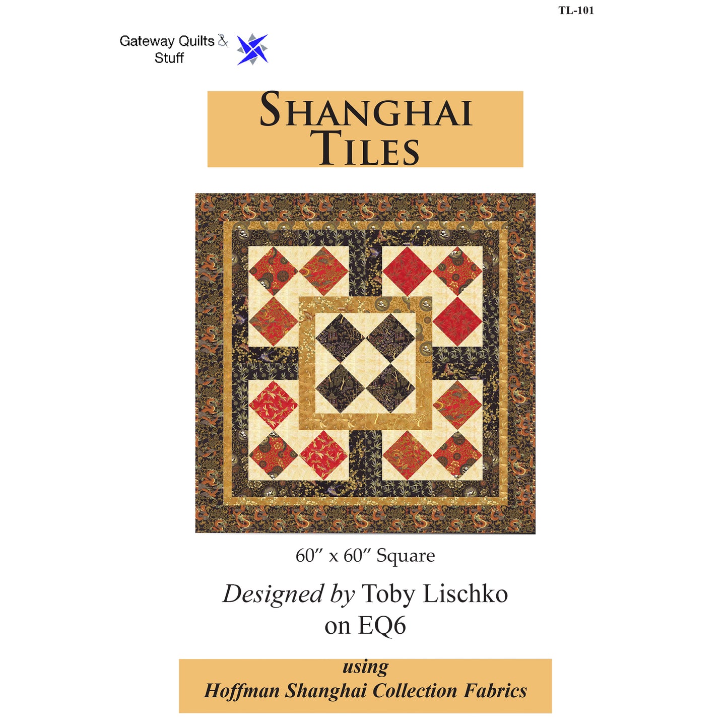 Shanghai Tiles Quilt Pattern TL-101 - Paper Pattern