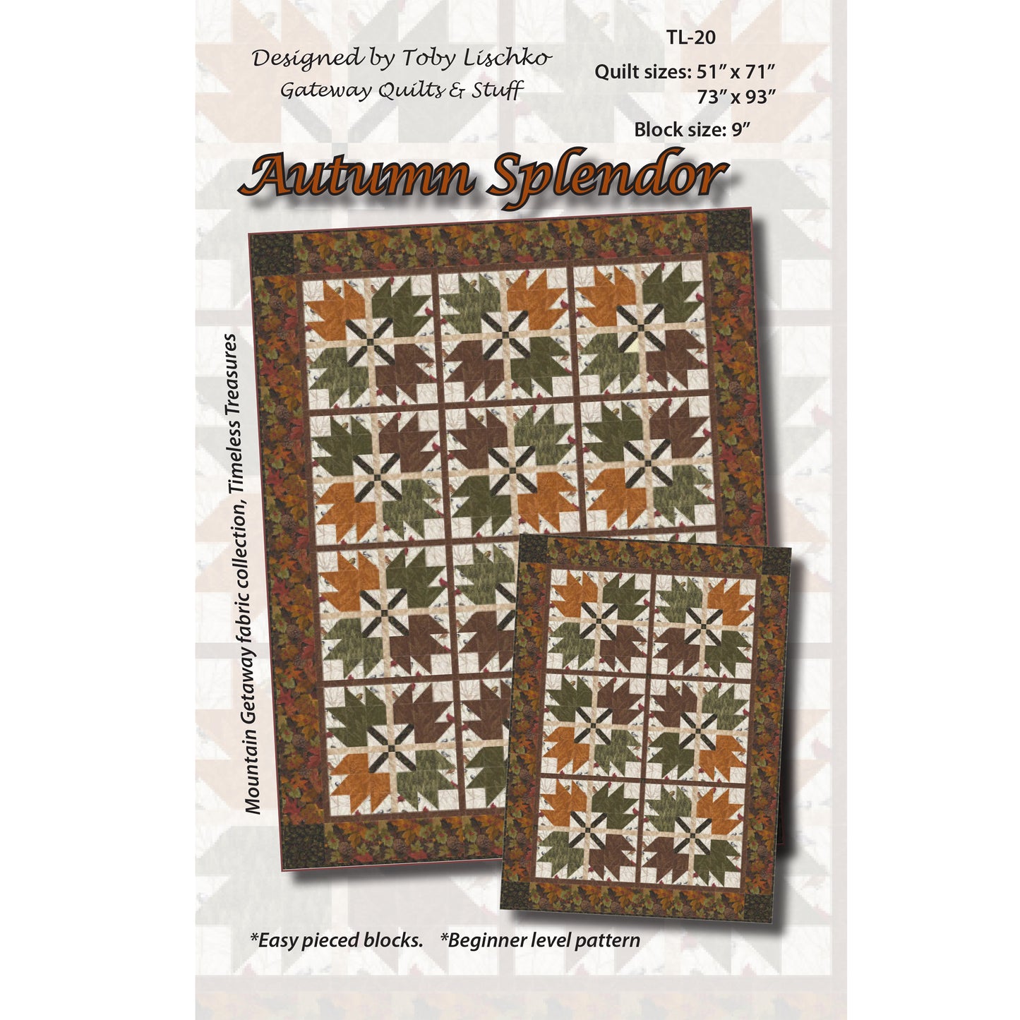 Autumn Splendor Quilt Pattern TL-20 - Paper Pattern