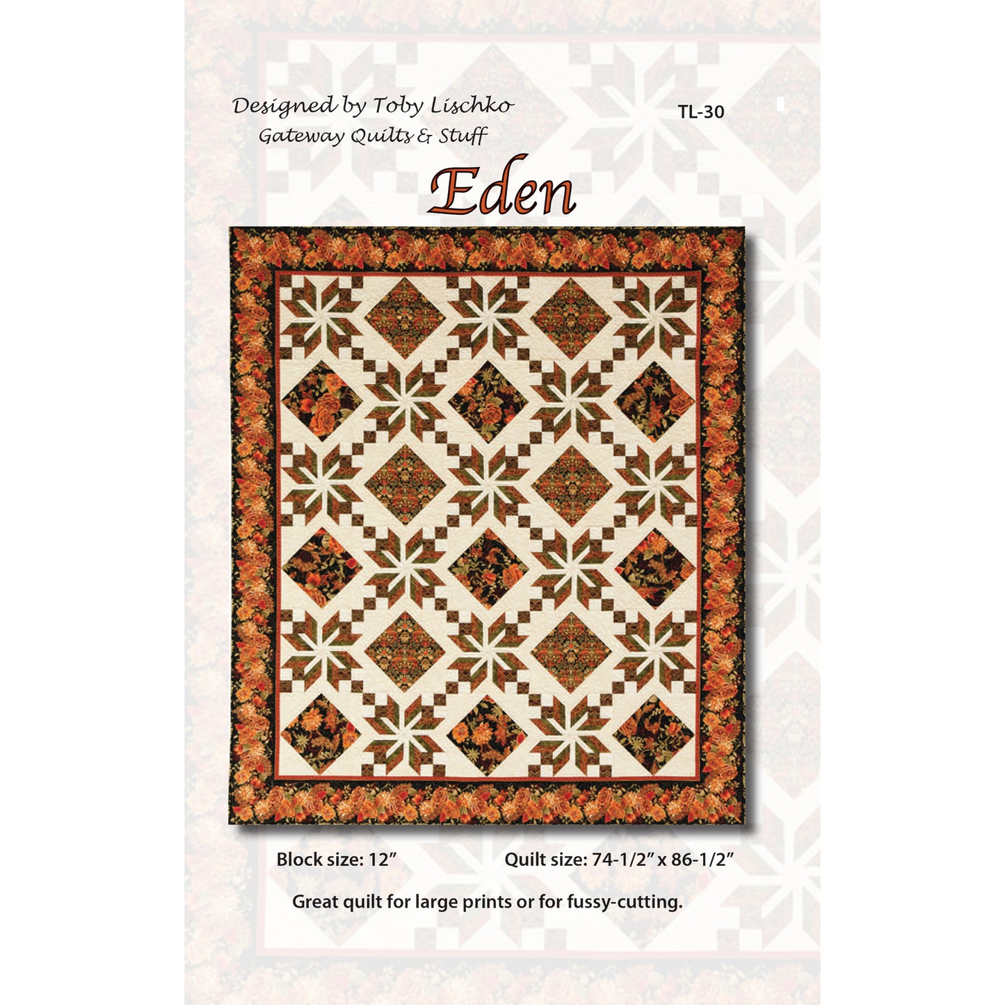 Eden Quilt Pattern TL-30 - Paper Pattern