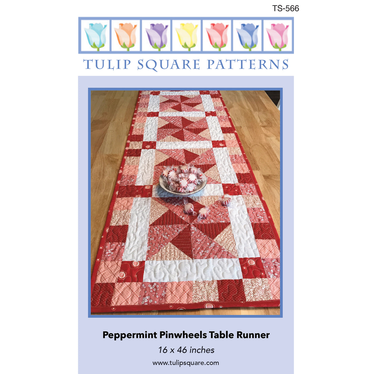 Peppermint Pinwheels Table Runner TS-566e - Downloadable Pattern ...