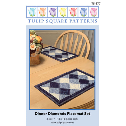 Cover image of pattern for Dinner Diamonds Placemat Set.