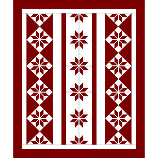 Scandinavian Star Quilt TTQ-105e - Downloadable Pattern