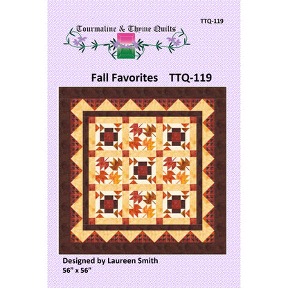 Cover image of pattern for Fall Favorites Quilt.