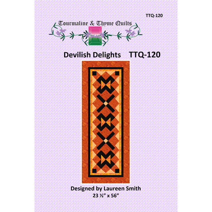 Cover image of pattern for Devilish Delights Table Runner.