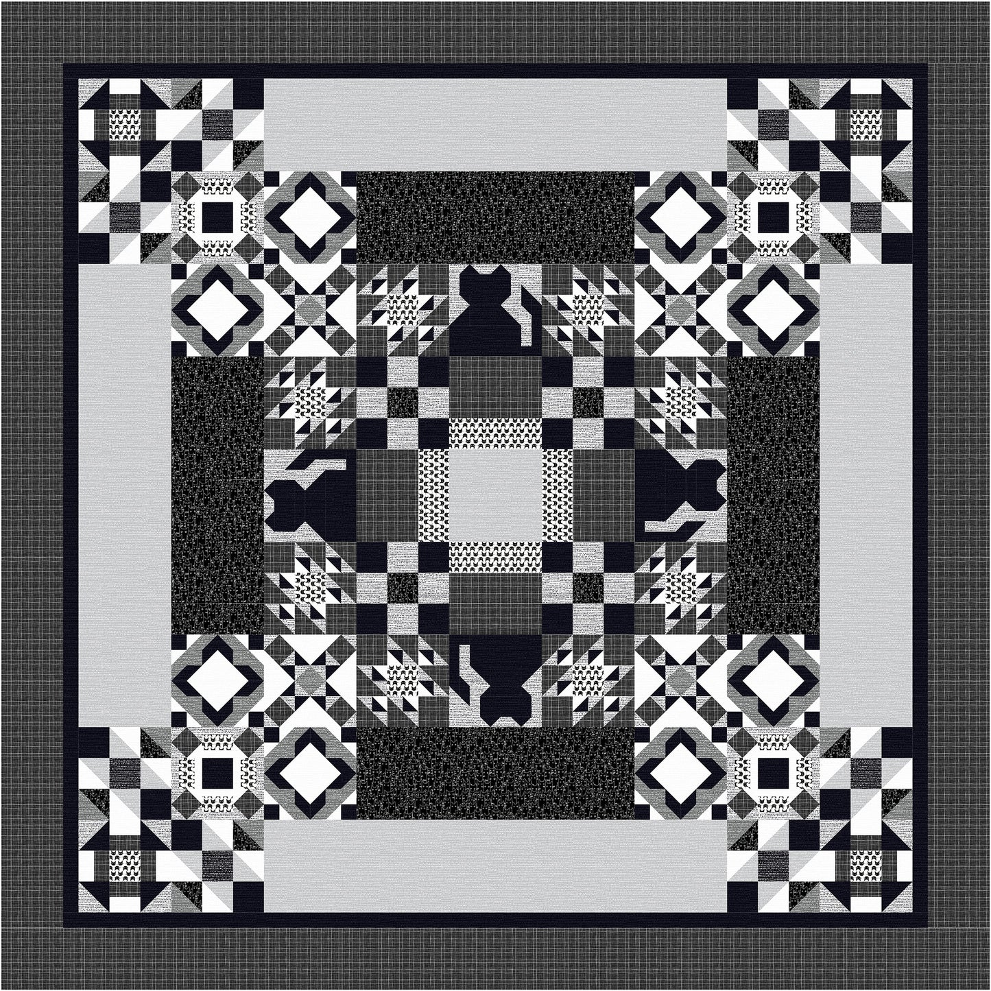 Kitty in the Middle Quilt Pattern TTQ-124 - Paper Pattern