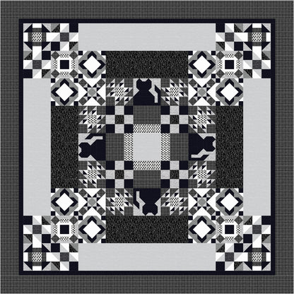 Kitty in the Middle Quilt Pattern TTQ-124 - Paper Pattern