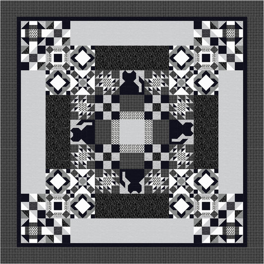 Kitty in the Middle Quilt Pattern TTQ-124 - Paper Pattern
