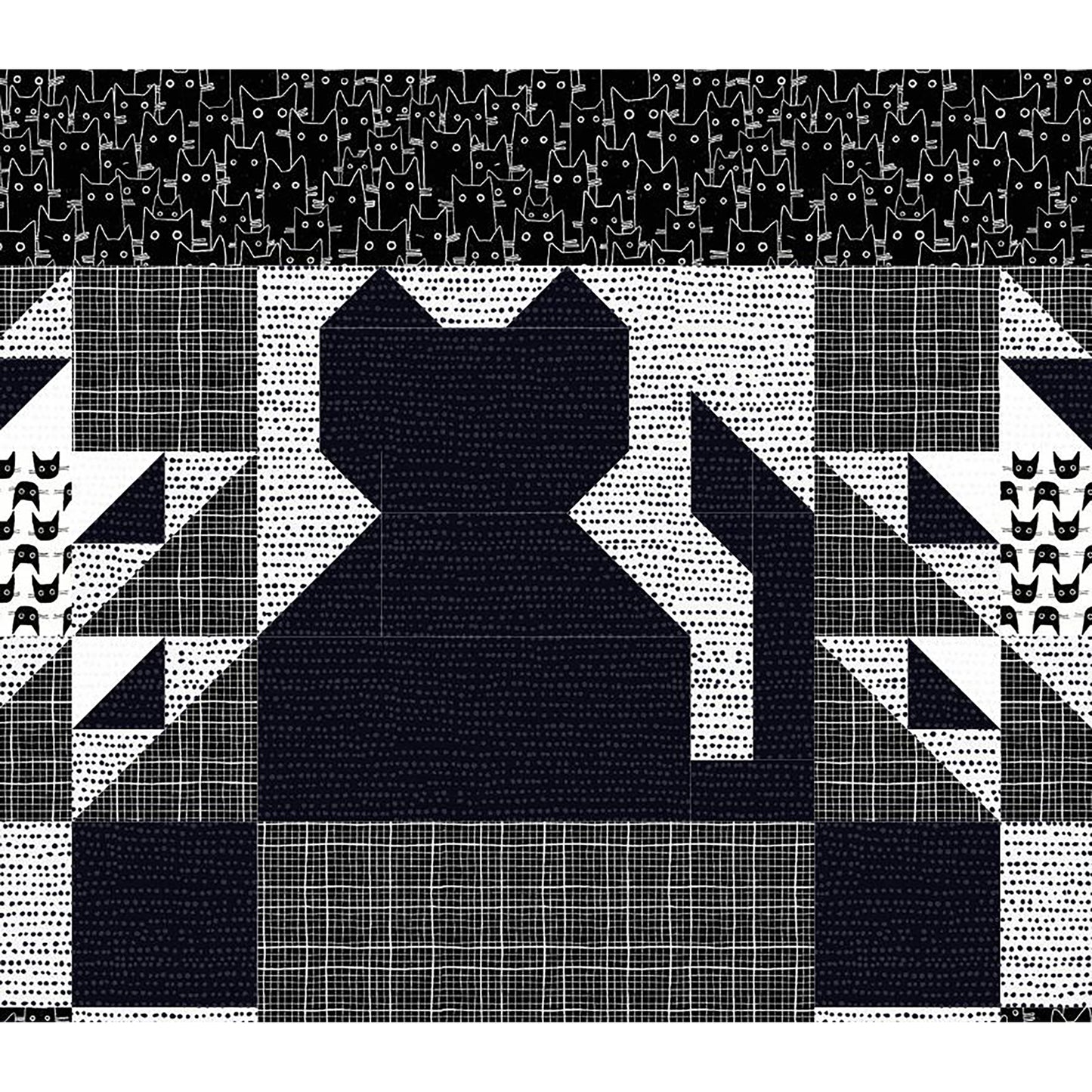 Kitty in the Middle Quilt Pattern TTQ-124 - Paper Pattern