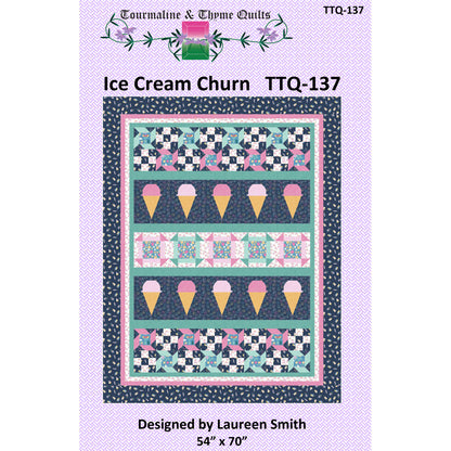 Cover image of pattern for Ice Cream Churn quilt.