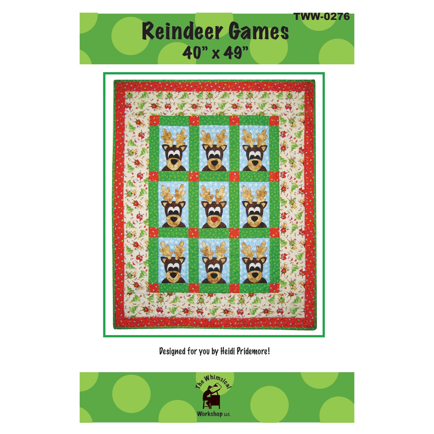 Reindeer Games Quilt Pattern TWW-0276 - Paper Pattern