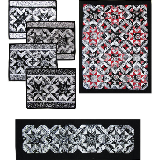 Black and White Delight Quilt TWW-0284e - Downloadable Pattern