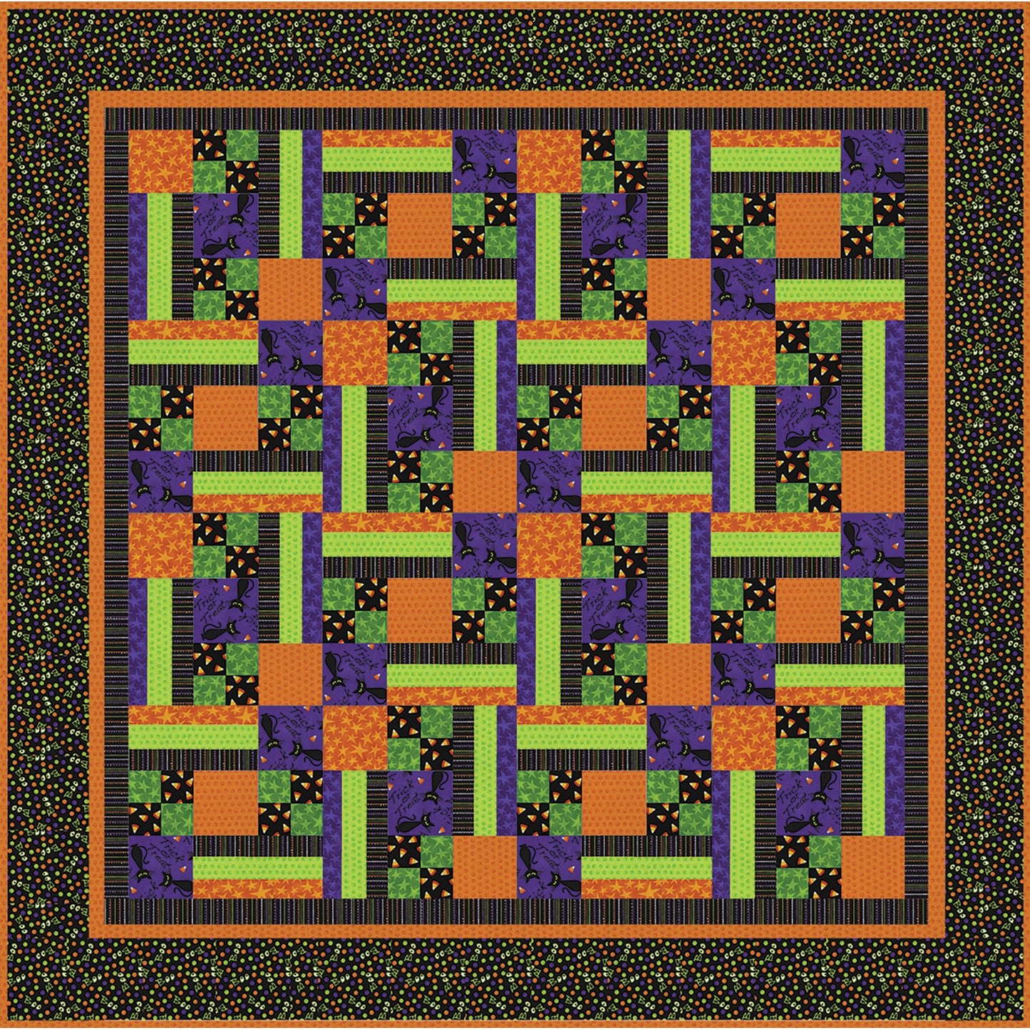 Scrappy Halloween Quilt Pattern TWW-0295 - Paper Pattern