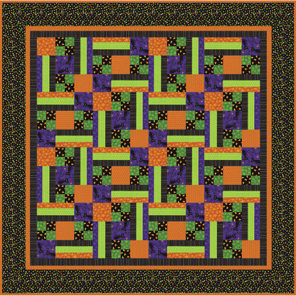 Scrappy Halloween Quilt TWW-0295e - Downloadable Pattern