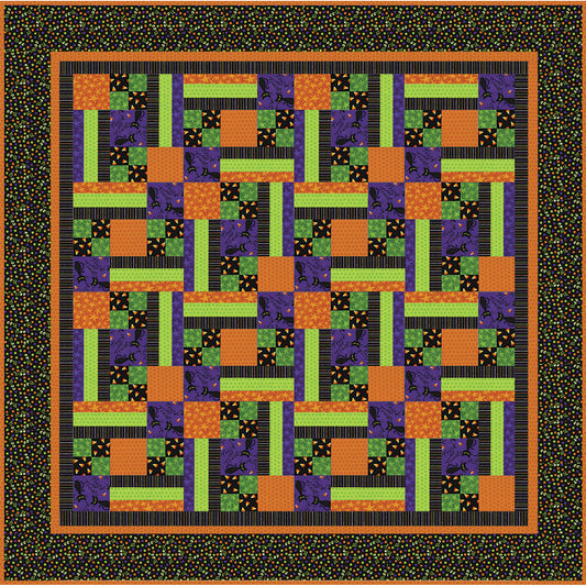 Scrappy Halloween Quilt Pattern TWW-0295 - Paper Pattern