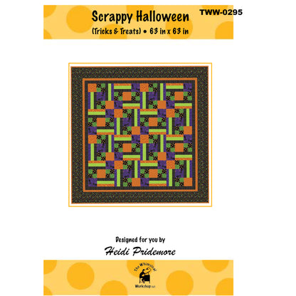 Scrappy Halloween Quilt TWW-0295e - Downloadable Pattern