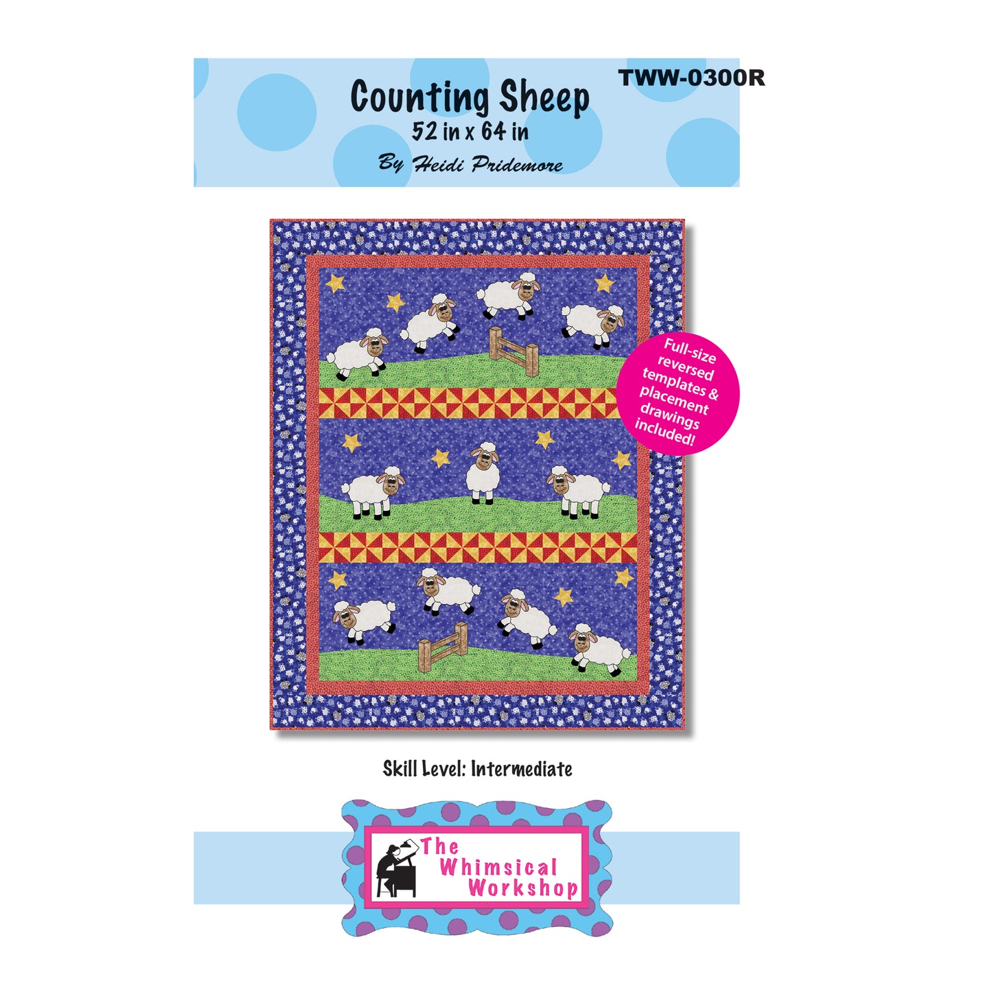 Counting Sheep Quilt Pattern TWW-0300R - Paper Pattern