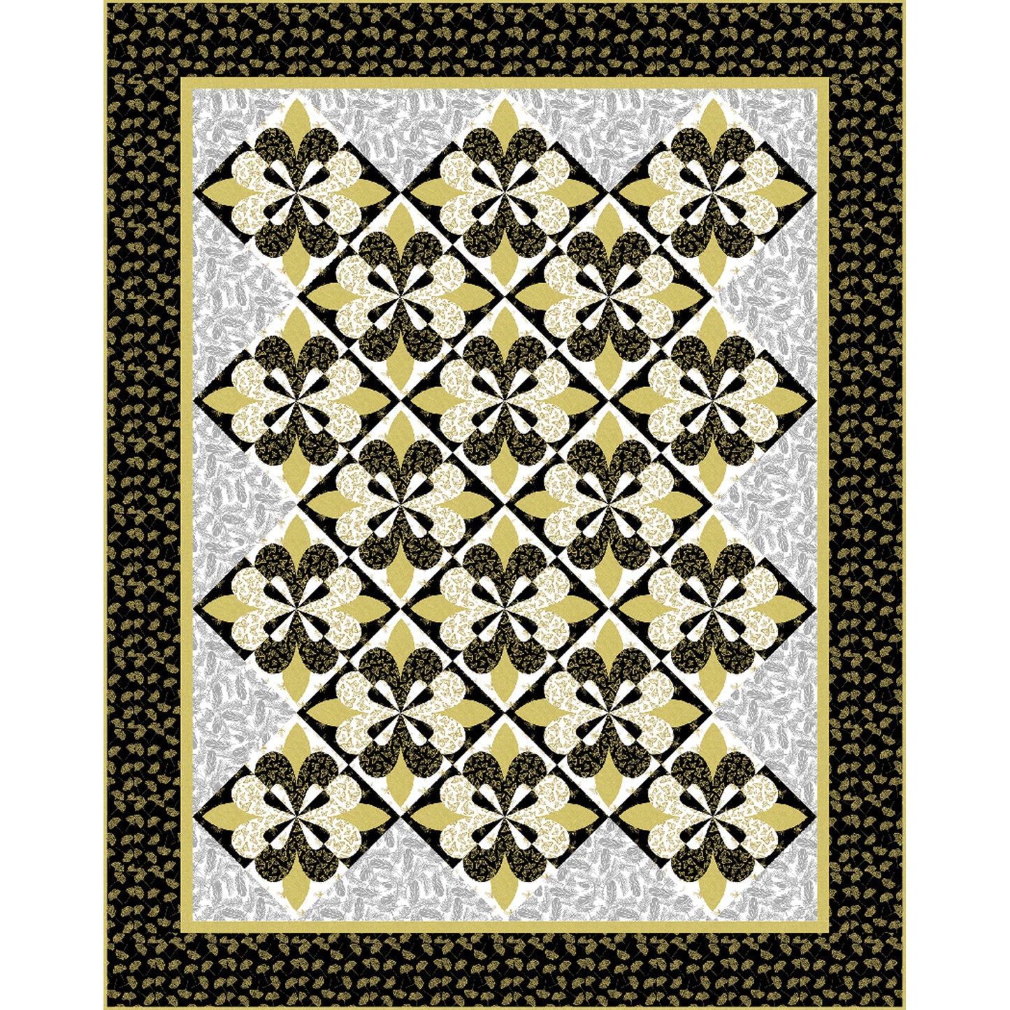 Modern Blooms Quilt TWW-0301Re - Downloadable Pattern