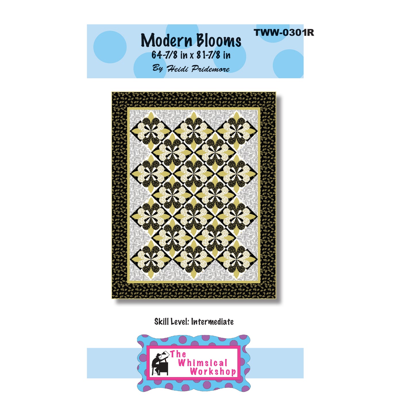 Modern Blooms Quilt TWW-0301Re - Downloadable Pattern