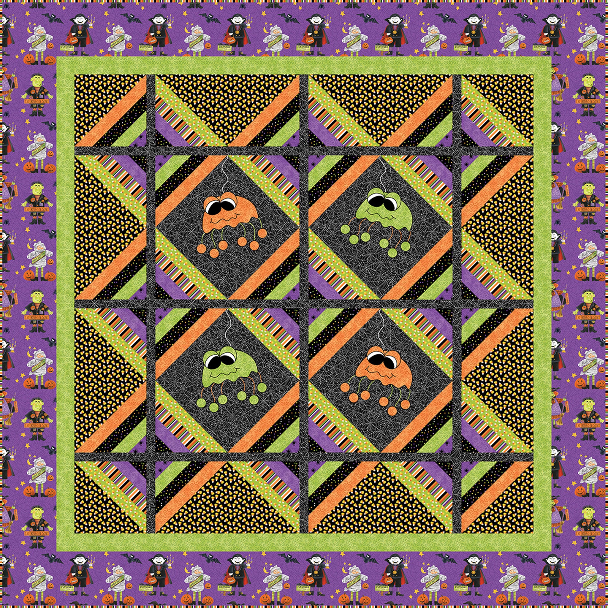 Spooky Quilt Pattern A Little Creepy Quilt Pattern TWW-0309 - Paper Pattern – QuiltWoman.com