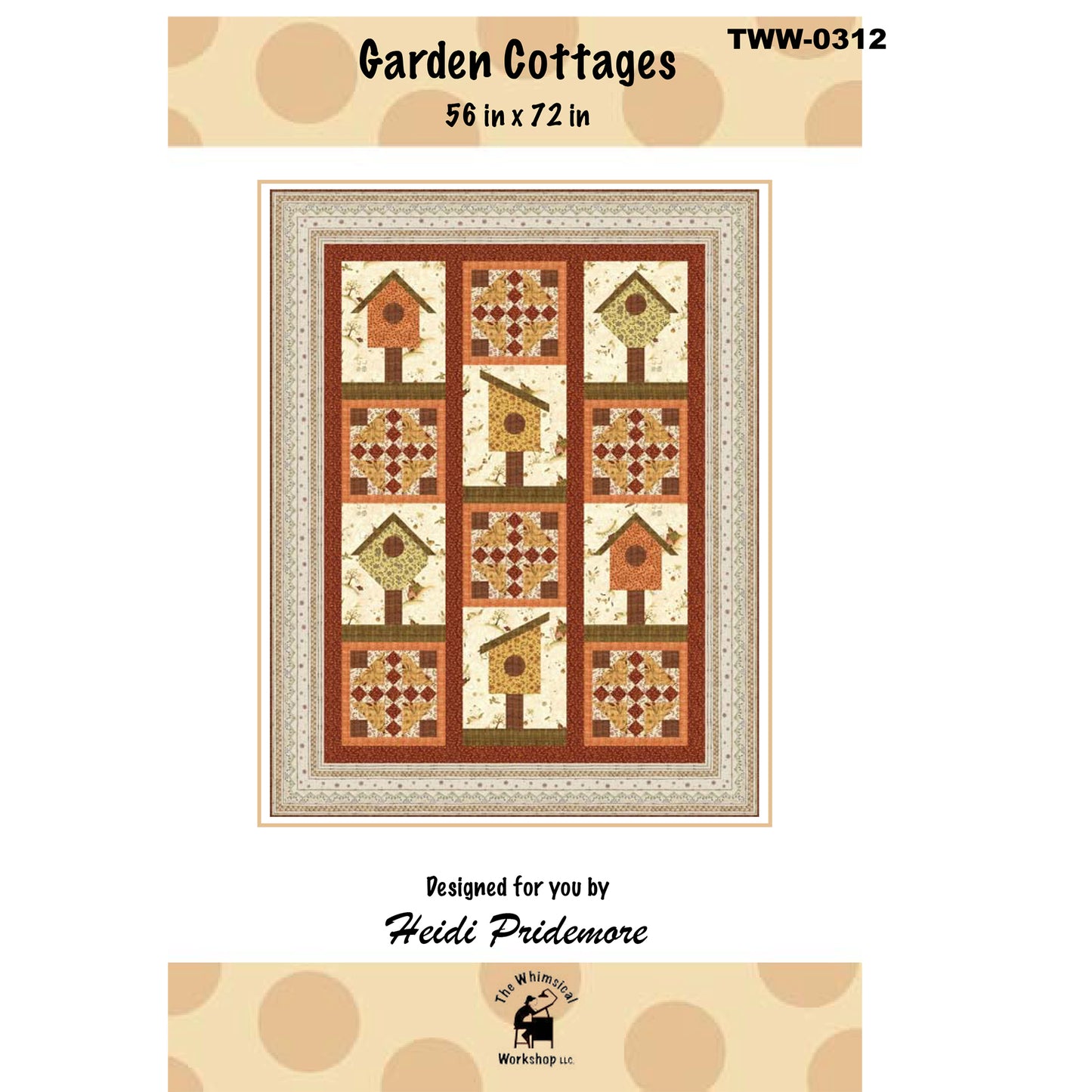 Garden Cottages Quilt Pattern TWW-0312 - Paper Pattern