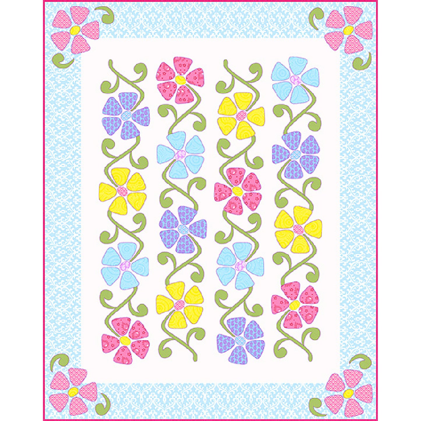 Daisy Chain Quilt TWW-0356e - Downloadable Pattern