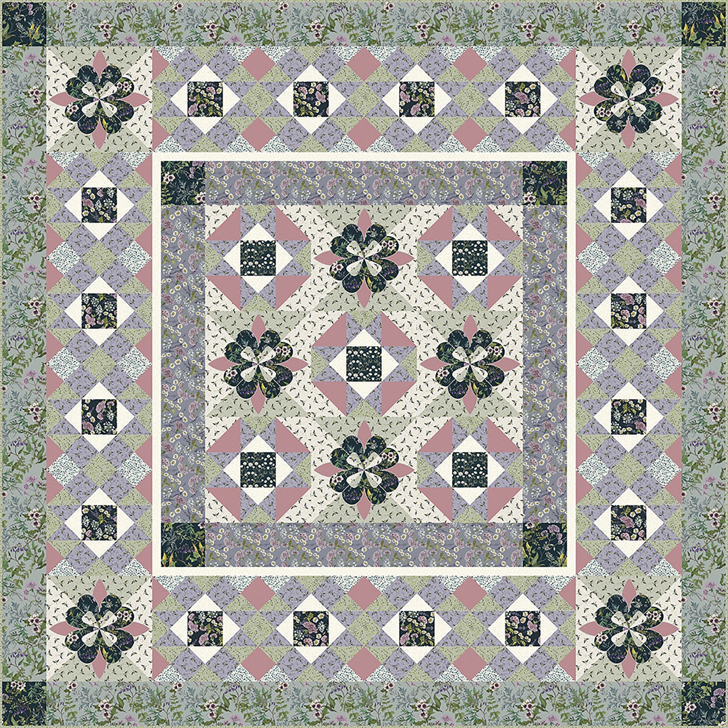 Rose Buds Quilt TWW-0402e - Downloadable Pattern