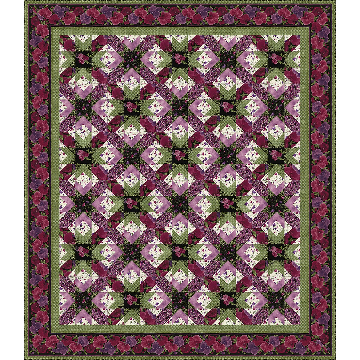 Midnight Lattice Quilt TWW-0446e - Downloadable Pattern