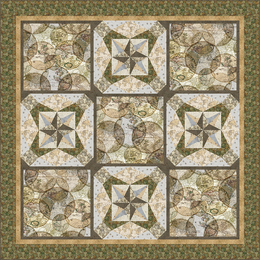 Around the World Quilt TWW-0512e - Downloadable Pattern