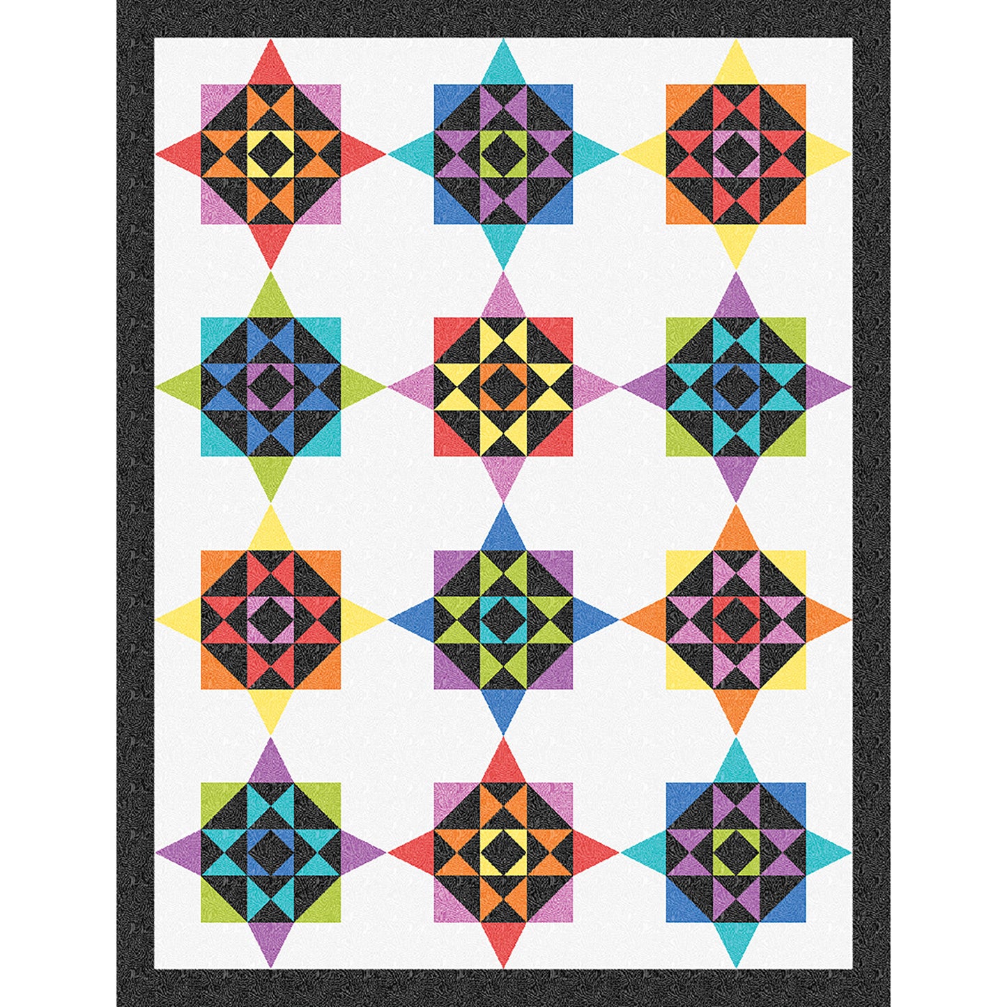 Compass of Color Quilt TWW-0531e - Downloadable Pattern