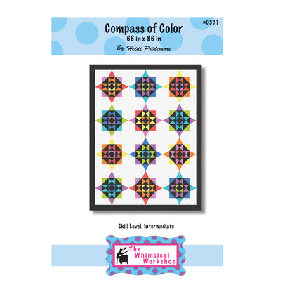 Compass of Color Quilt TWW-0531e - Downloadable Pattern