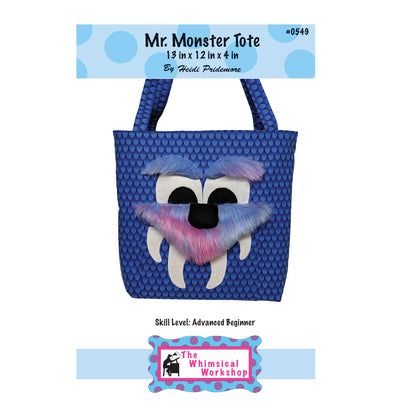 Mr. Monster Tote TWW-0549e - Downloadable Pattern