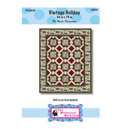 Cover image of the Vintage Holiday quilt pattern.