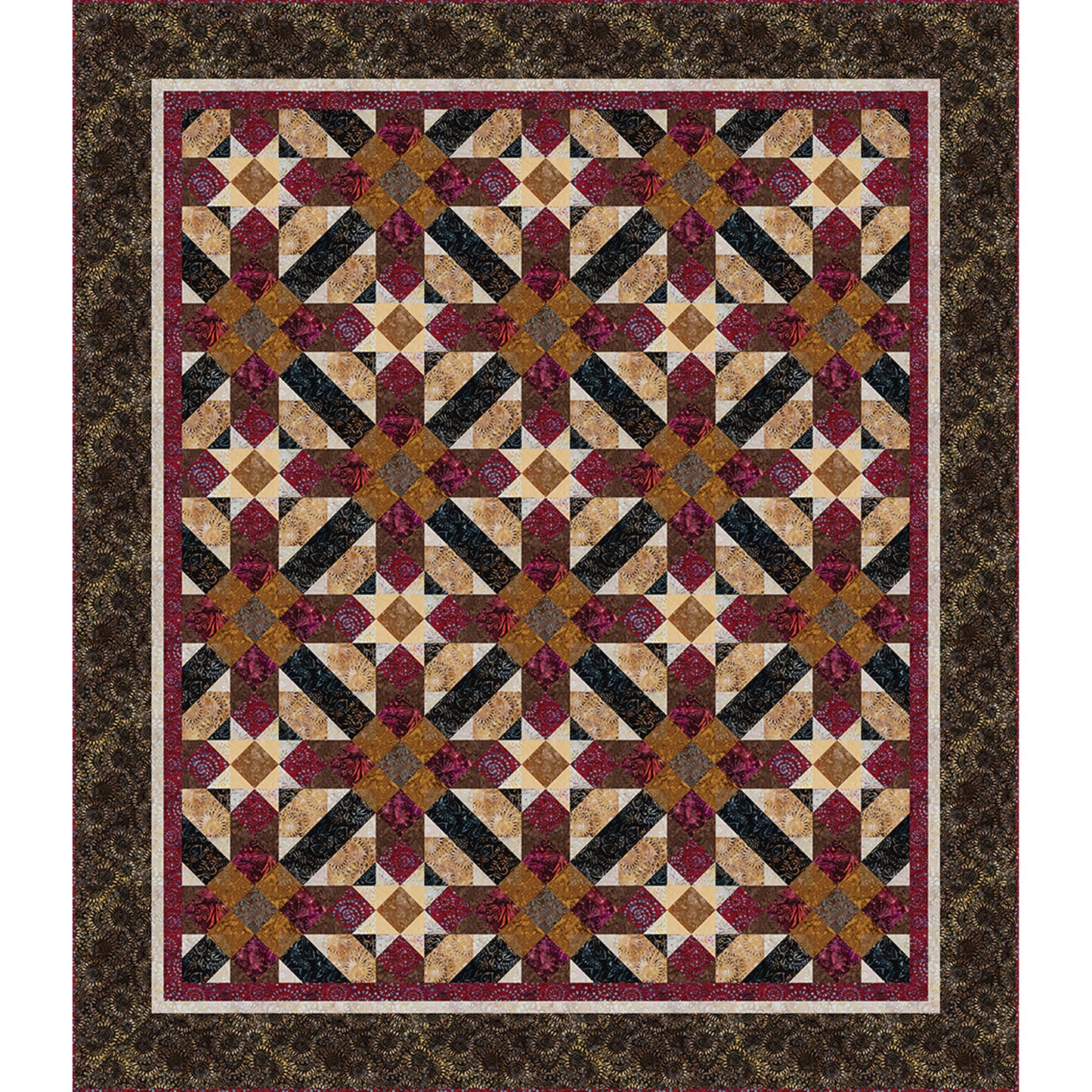 Chocolate Covered Cherries Quilt TWW-0642e - Downloadable Pattern